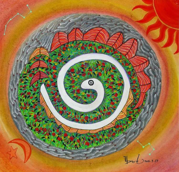 초중장사식와형 풍수도 / Early-Stage Long Snake Catching a Frog Type — A Feng Shui Diagram