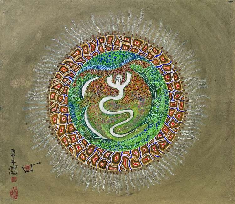갈용음수형 풍수도 / Thirsty Dragon Seeking Water Type — A Feng Shui Diagram