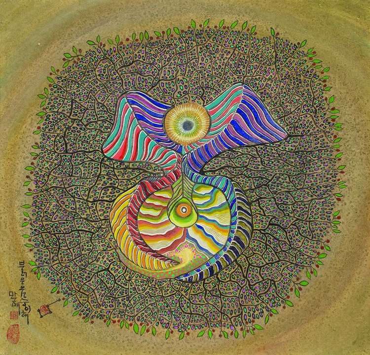 양룡합기혈 풍수도 / Two Dragons Unified Type — A Feng Shui Diagram