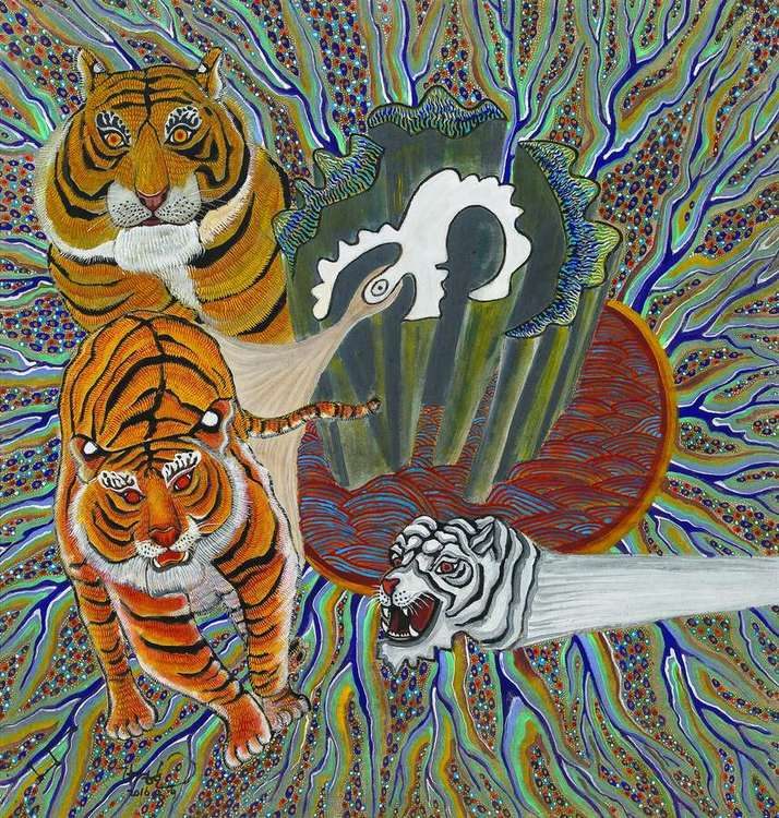맹호출림형 풍수도 (Ⅱ) / Furious Tiger Coming Out Type (II) — A Feng Shui Diagram